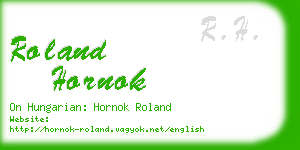 roland hornok business card